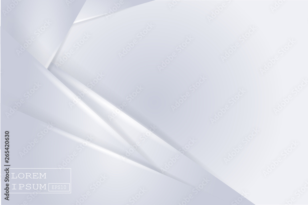 Obraz premium Abstract geometric white and gray color material frame layout modern tech with layer background