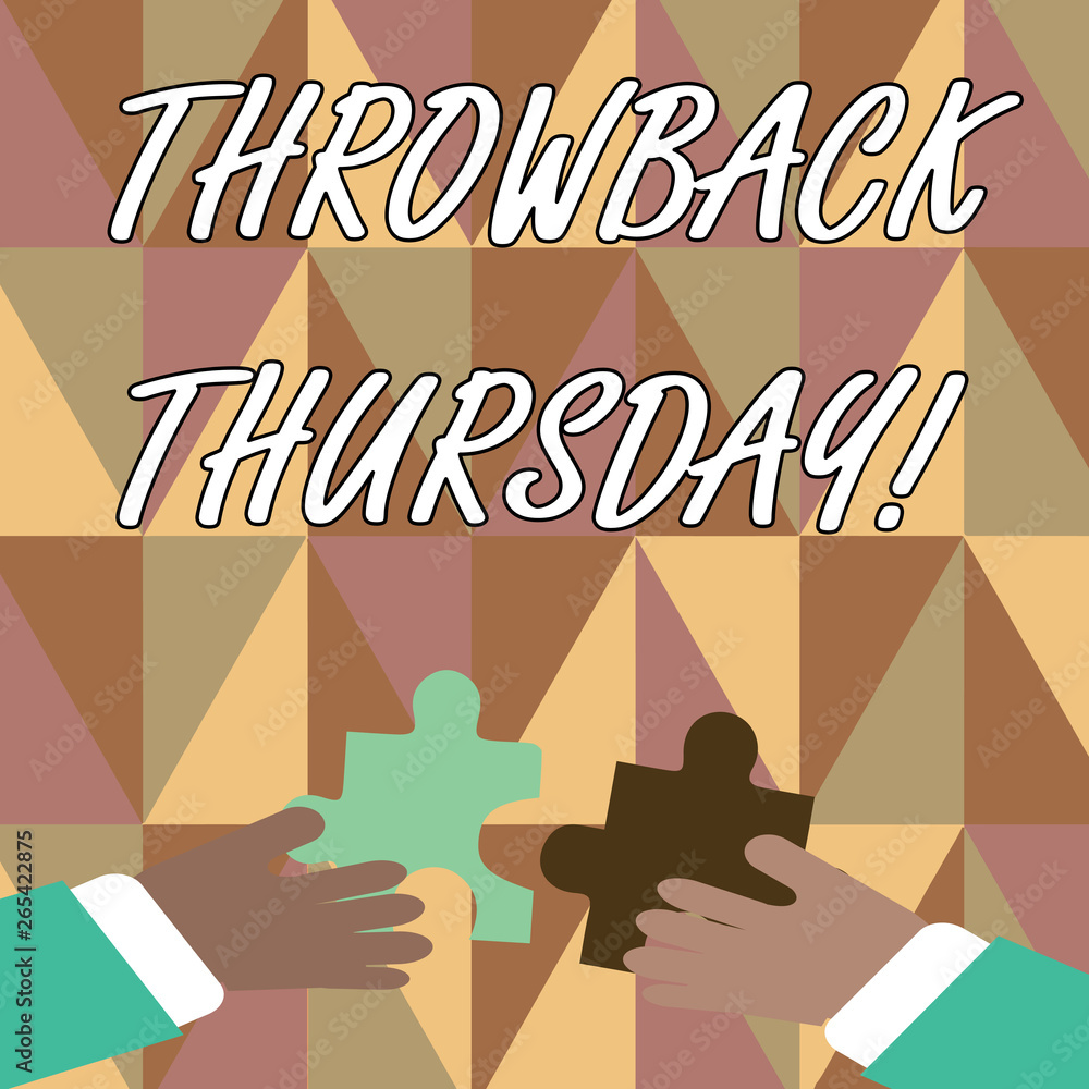 Handwriting text writing Throwback Thursday. Conceptual photo wistful