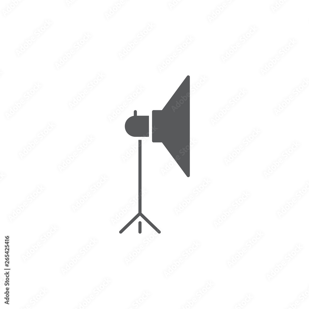 Studio light vector icon design isolated on white, pictogram. Studio light vector icon design isolated on white, pictogram.
