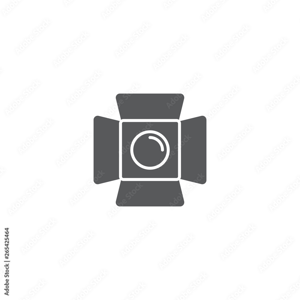Studio light vector icon design isolated on white, pictogram. Studio light vector icon design isolated on white, pictogram.
