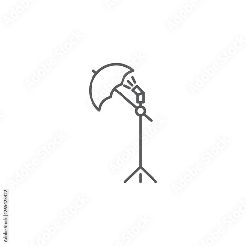 Studio light vector icon design isolated on white, pictogram.