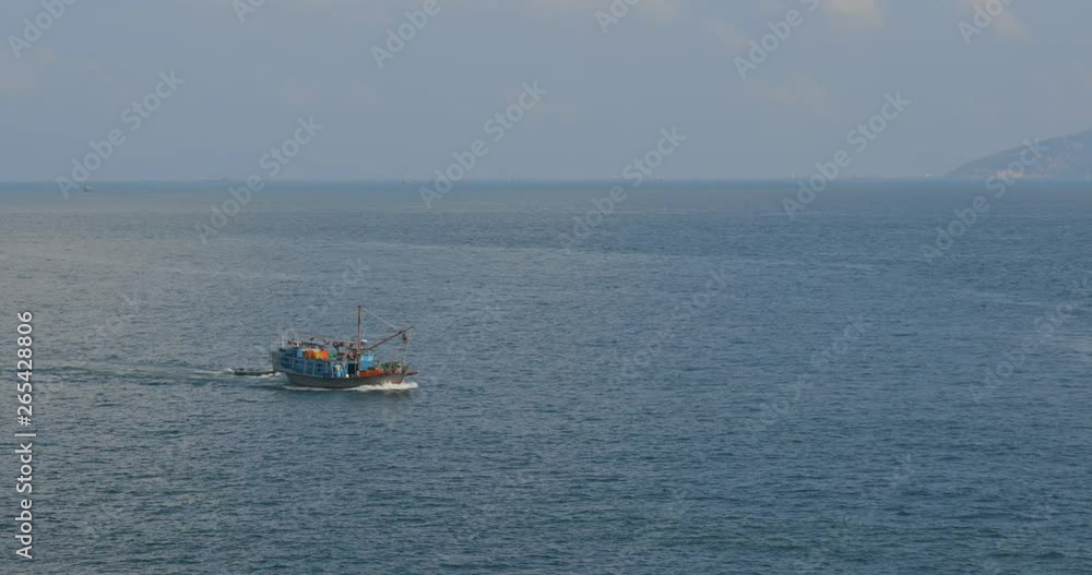 Fish boat in the sea Fish boat in the sea