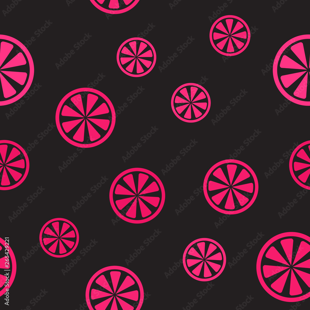 Grapefruit pattern. Seamless vector background