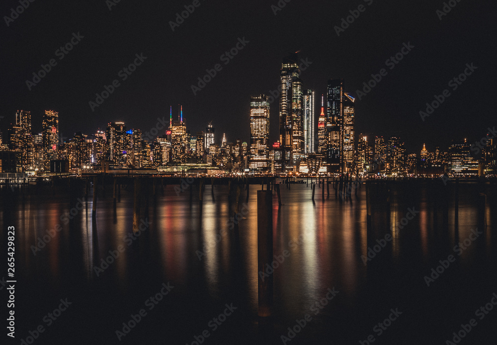 New York City Manhattan Midtown Panorama at Night