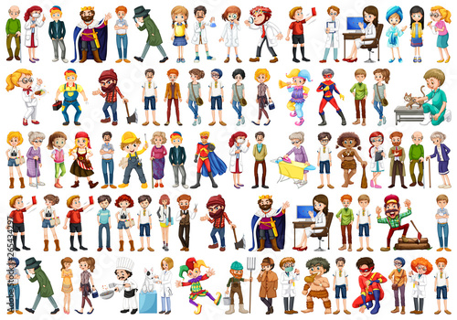 Set of people character