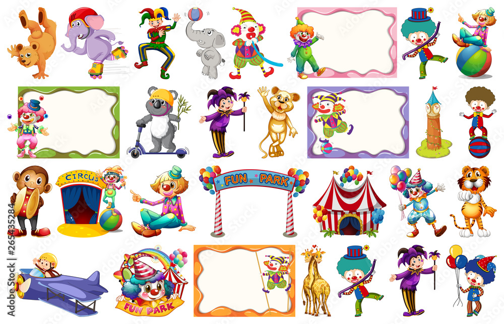 Fototapeta premium Set of circus element