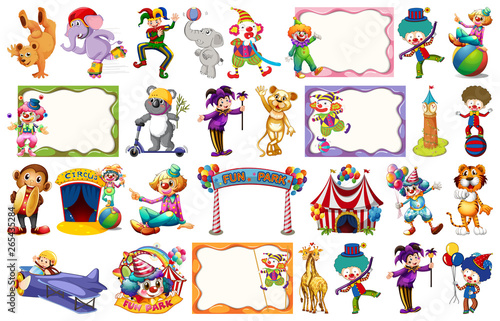Set of circus element