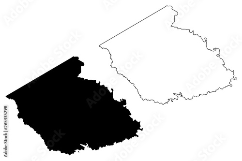 Burleson County, Texas (Counties in Texas, United States of America,USA, U.S., US) map vector illustration, scribble sketch Burleson map photo