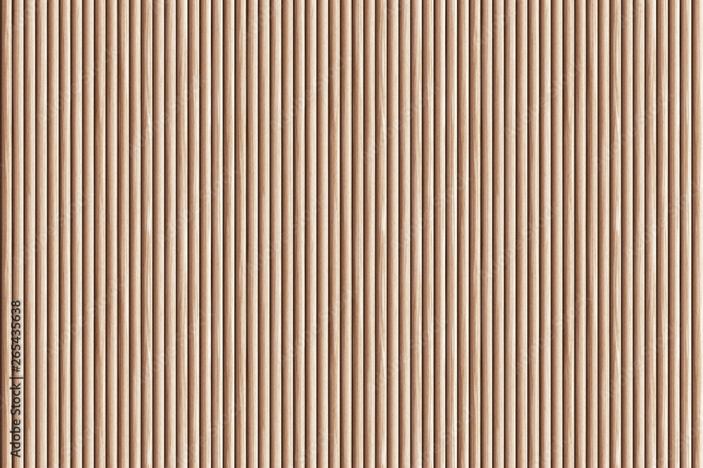 Brown ribbed wooden wall panel texture background. 스톡 사진 | Adobe Stock