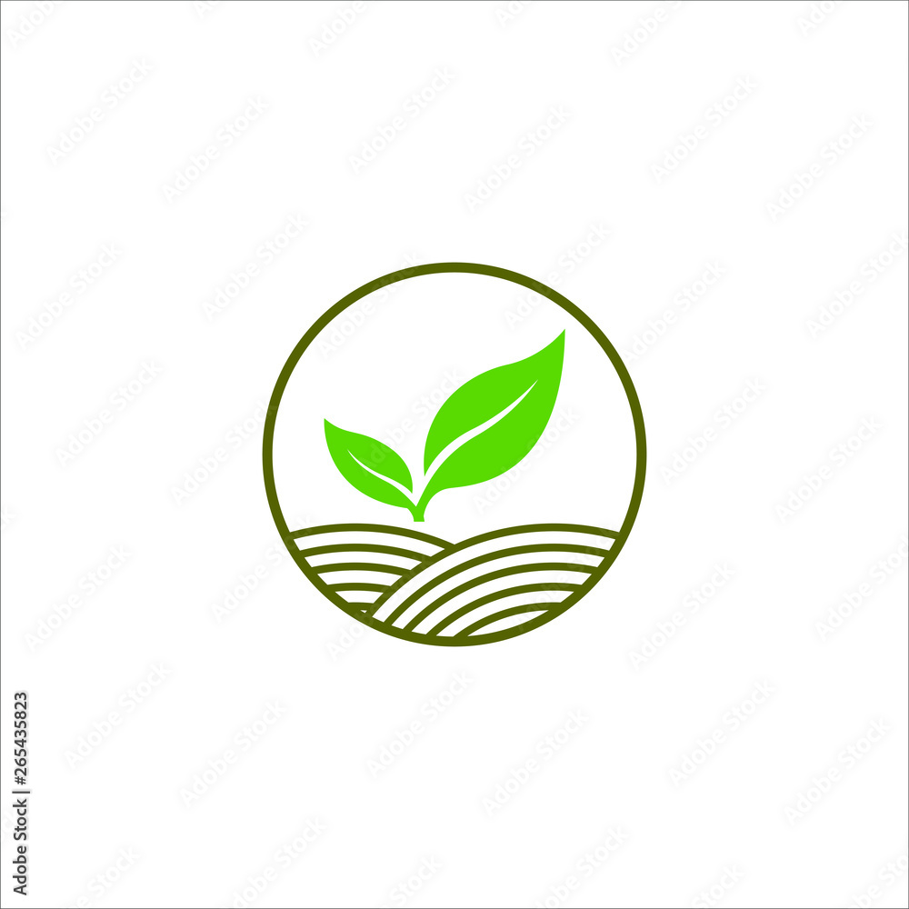 Eco green logo set Eco green logo set
