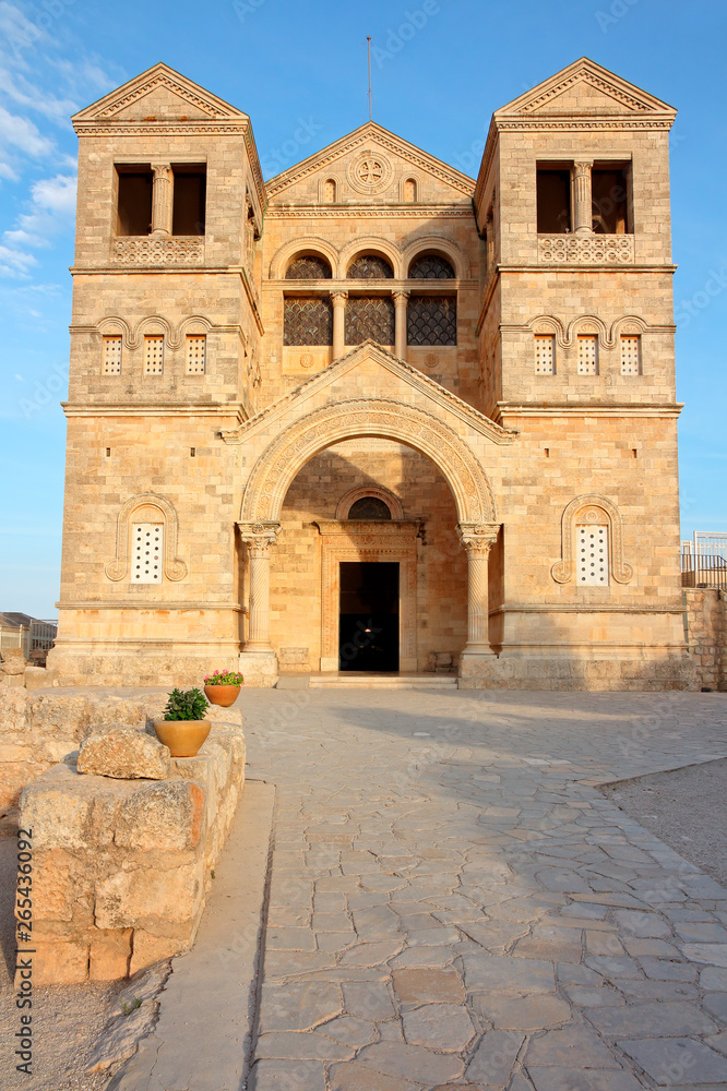 View of the historical Church of the Transfiguration on Mount Tabor, Israel.