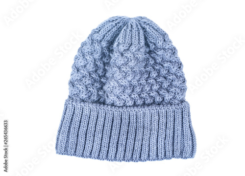 Knitted winter womens hat