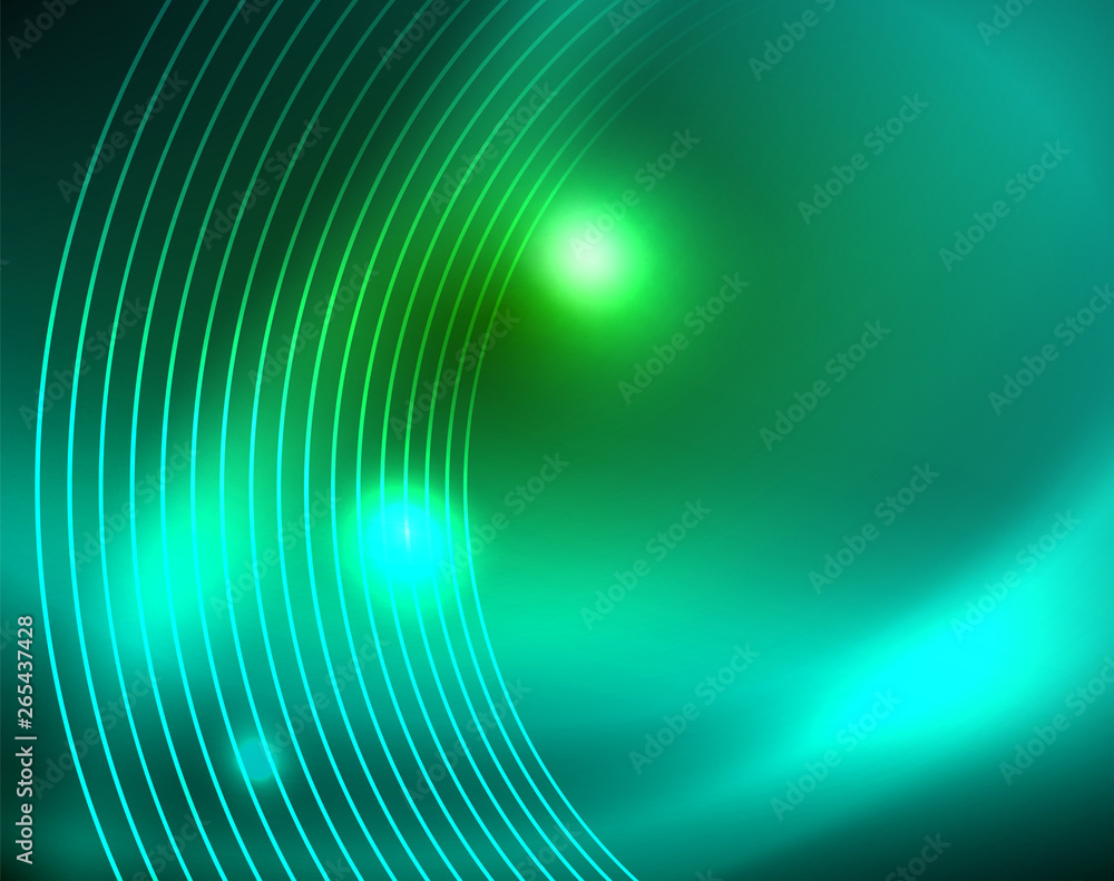 Neon circles abstract background Neon circles abstract background