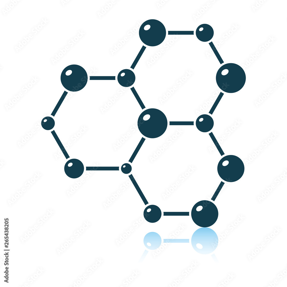 Icon of chemistry hexa connection of atoms Icon of chemistry hexa connection of atoms