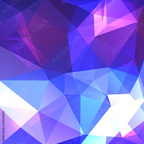 Abstract background consisting of blue  pink triangles. Geometric design for business presentations or web template banner flyer. Vector illustration