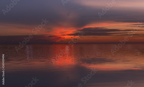 Sky reflecting water.