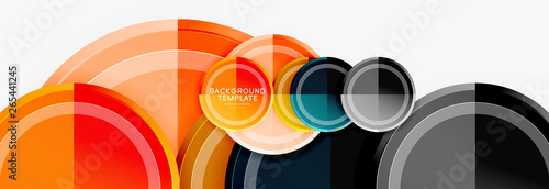 Colorful glossy circles background
