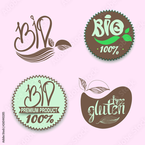 Logo label bio, eco, natural. eps 10