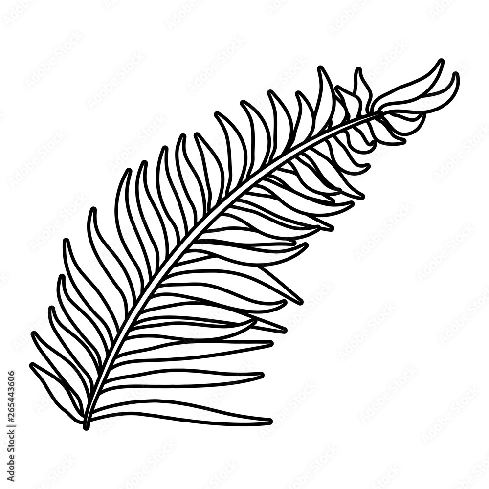 Obraz premium exotic leaf plant icon