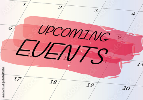 Coming Events Calendar Day Date Upcoming