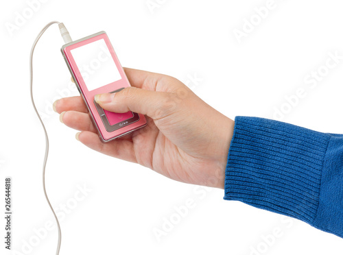 Obraz na płótnie Mp3 player in hand