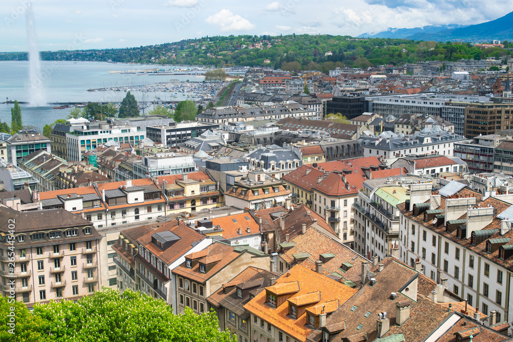 Obraz premium View from the Geneva Cathedral