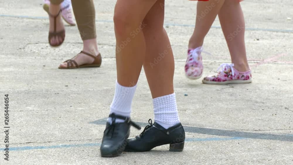 Girl shows Irish dance moves Girl shows Irish dance moves