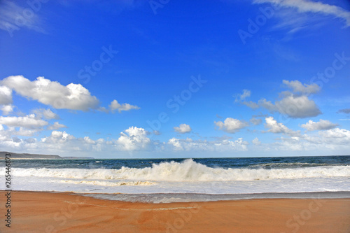 Scenic view of Nazare beach  Portugal