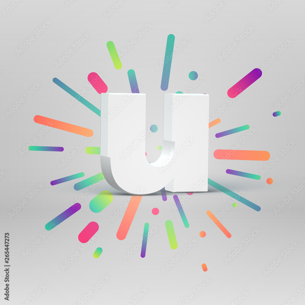 3D character from a fontset with colorful background, vector illustartion 3D character from a fontset with colorful background, vector illustartion