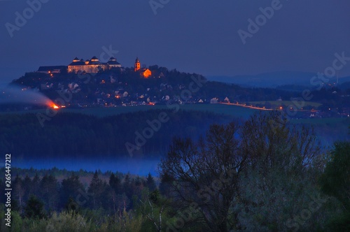 Schloss Augustusburg im Erzgebirge zur Walpurgisnacht photo