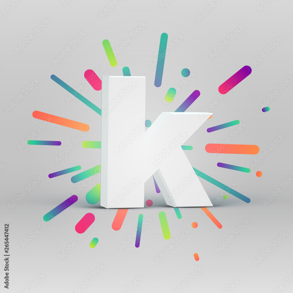 3D character from a fontset with colorful background, vector illustartion 3D character from a fontset with colorful background, vector illustartion