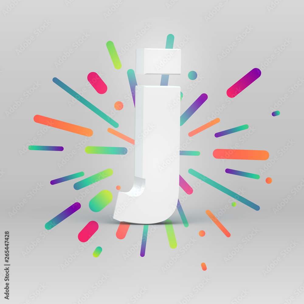 3D character from a fontset with colorful background, vector illustartion 3D character from a fontset with colorful background, vector illustartion