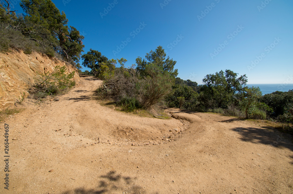 Road to the Moorish cove in Tossa de Mar Road to the Moorish cove in Tossa de Mar