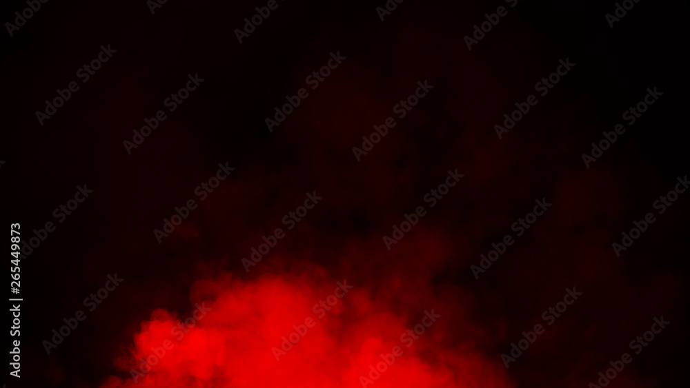 Red smoke strean studio. Abstract fog texture overlays.