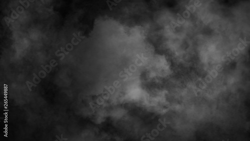 Blur smoke steam on isolated black backgroind. Misty texture