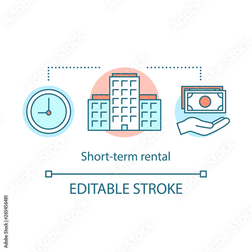Short-term rental concept icon
