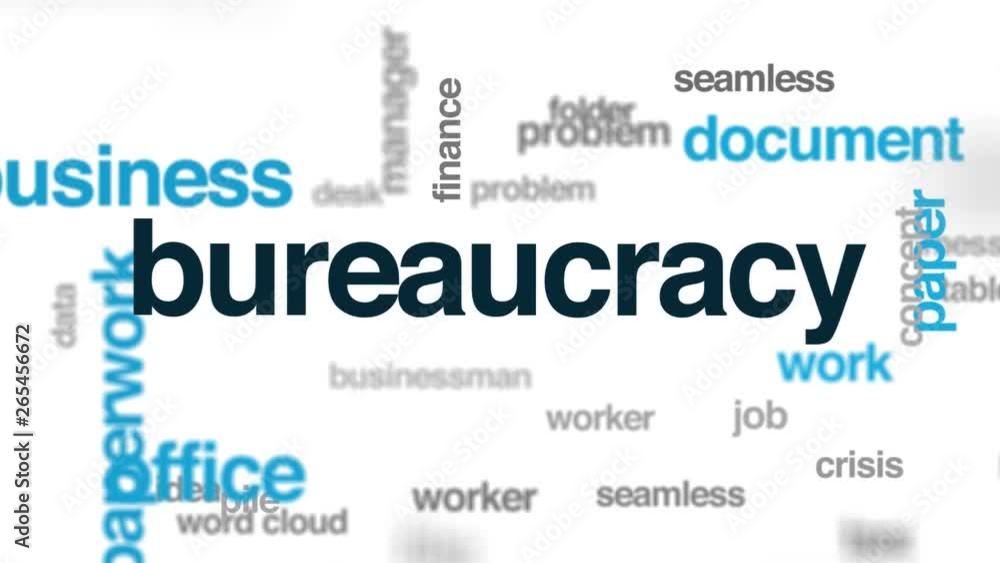 Bureaucracy animated word cloud. Kinetic typography. Bureaucracy animated word cloud. Kinetic typography.