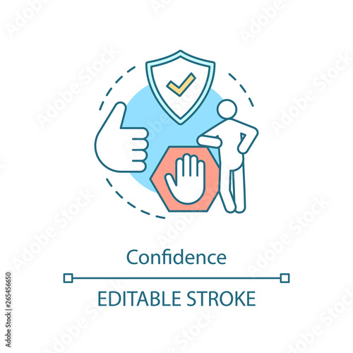 Confidence concept icon