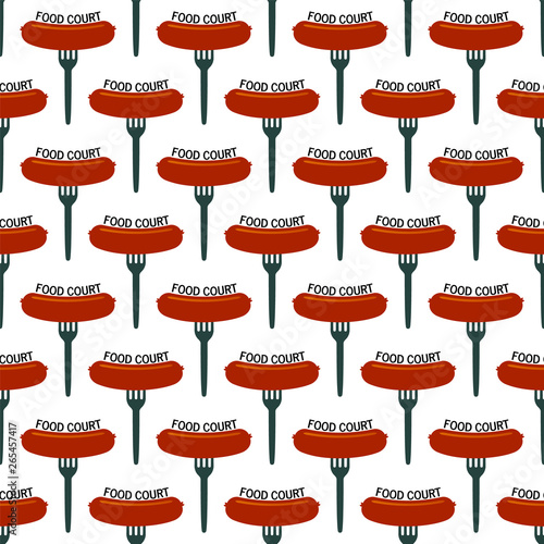 FOOD COURT seamless pattern