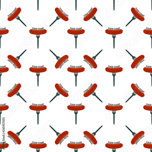 FOOD COURT seamless pattern