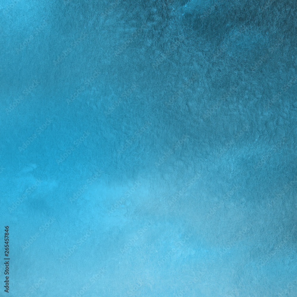Obraz premium Colorful winter blue ink and watercolor textures on white paper background. Paint leaks and ombre effects. Hand painted abstract image. Deep sea.