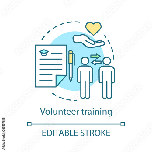 Volunteer training concept icon