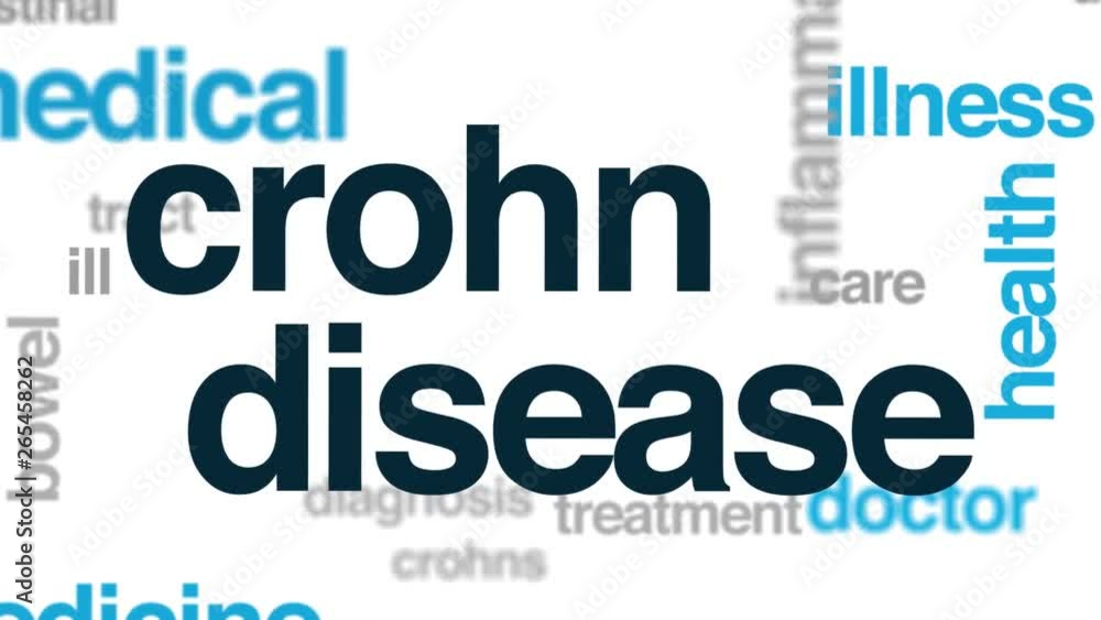 Crohn disease animated word cloud. Kinetic typography. Crohn disease animated word cloud. Kinetic typography.