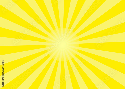Shining sun in retro style as graphics