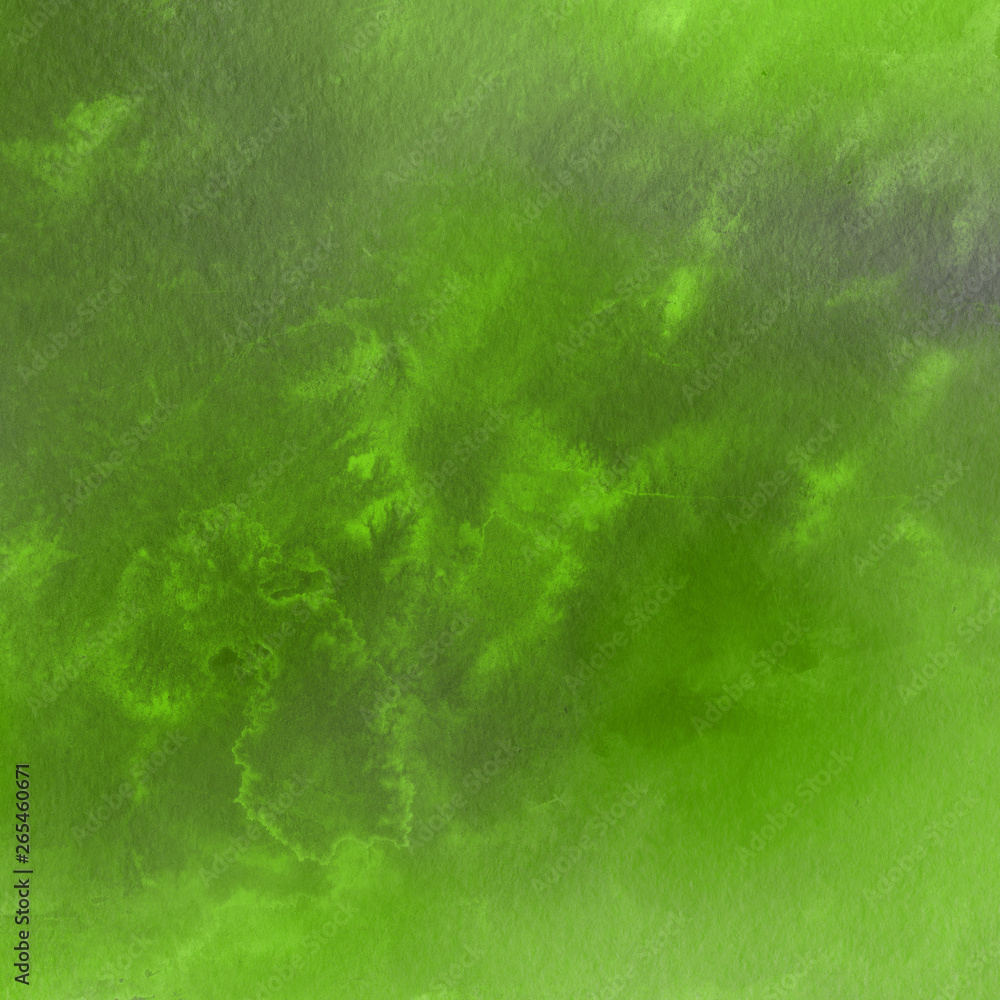 Green ink and watercolor textures on white paper background. Paint leaks and ombre effects. Hand painted abstract image. Green ink and watercolor textures on white paper background. Paint leaks and ombre effects. Hand painted abstract image.