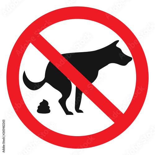No dog poop vector symbol illustration isolated on white background.