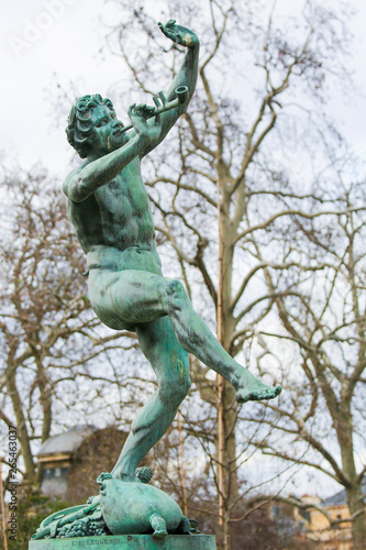 Statue of Dancing Faun in the Jardin de Luxembourg, Paris, France