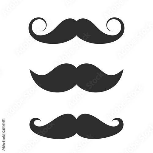 Old style mustaches vector icon