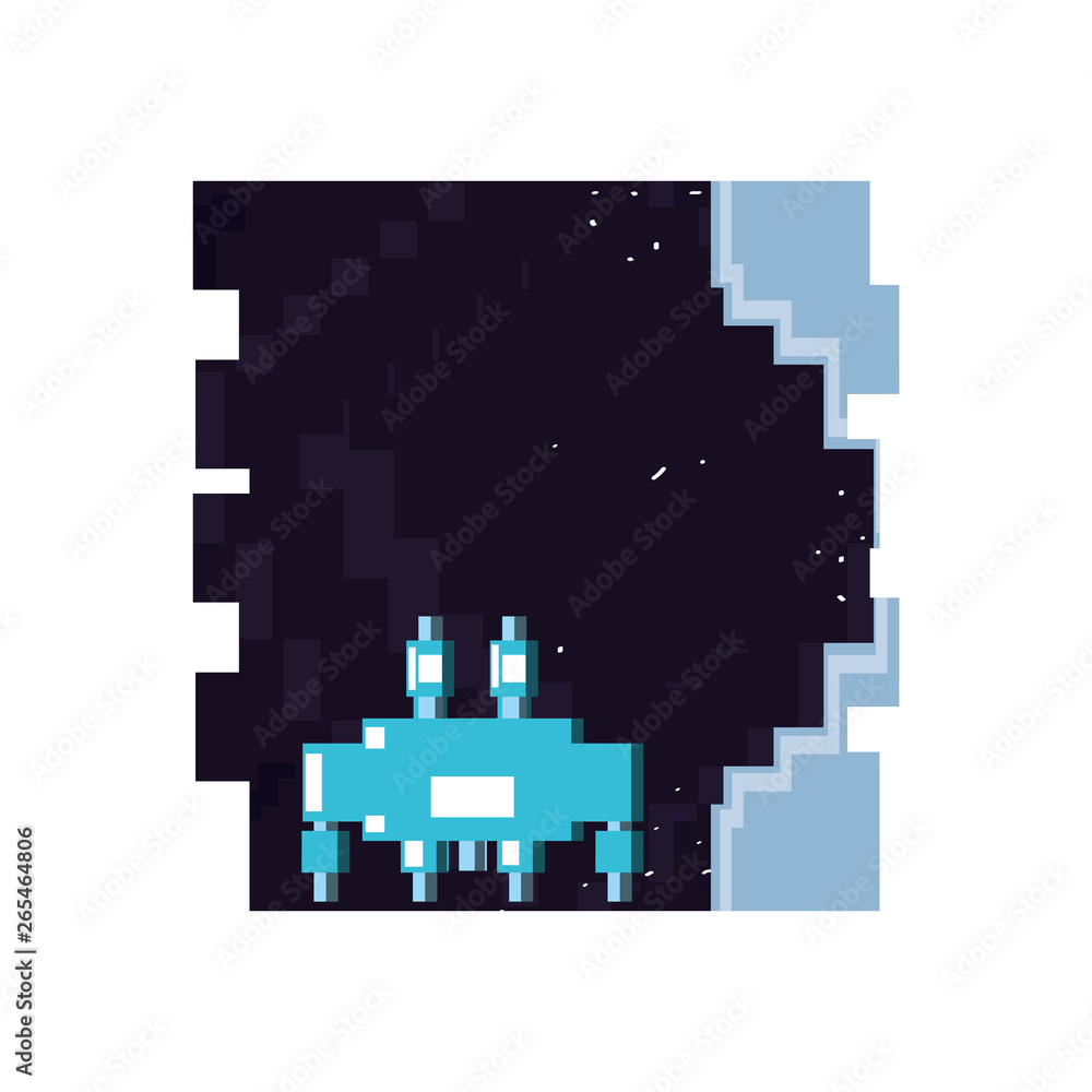 Fototapeta premium video game pixelate scene