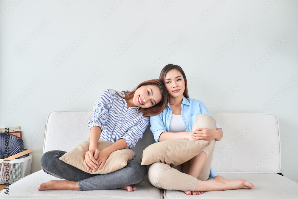 Girlfriends having fun, singing and playing together at home. Girlfriends having fun, singing and playing together at home.